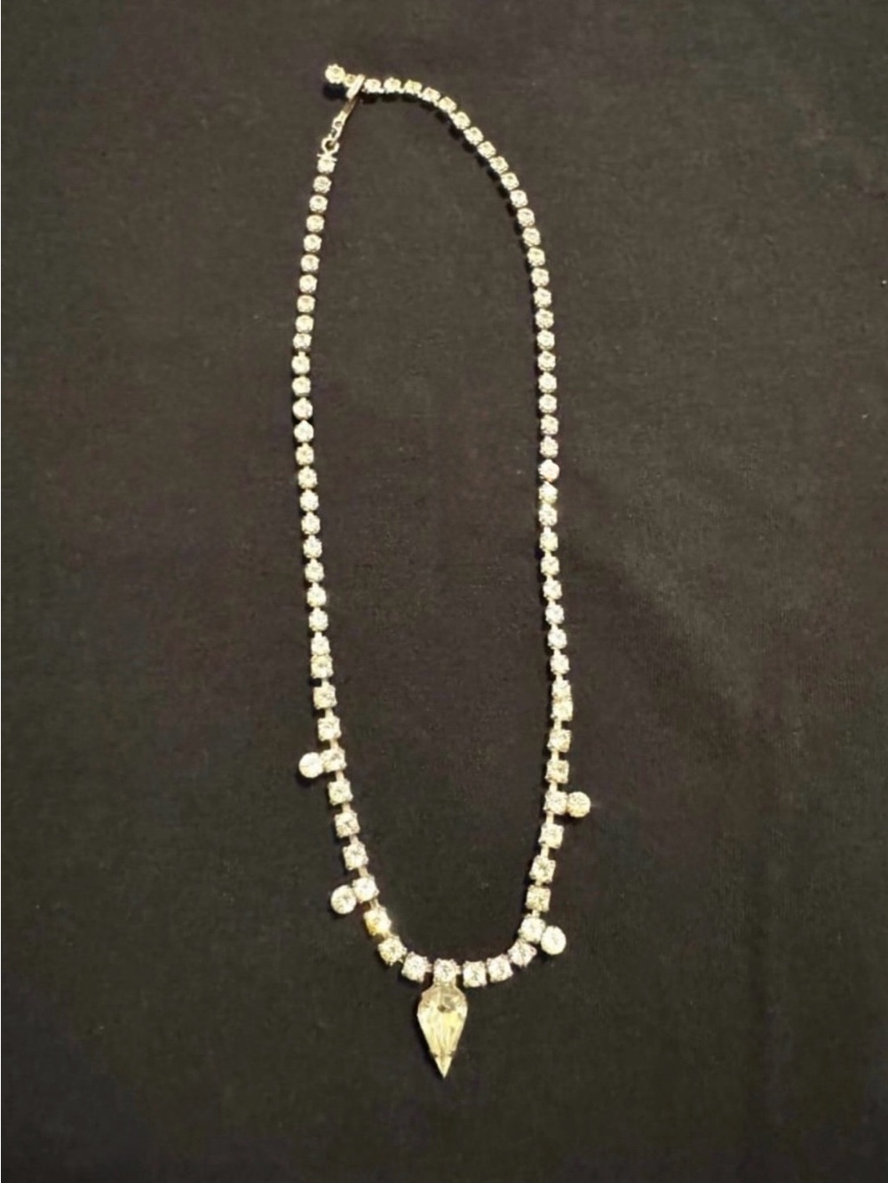 Vintage 1980’s Rhinestone Necklace Claire’s 16 Inches